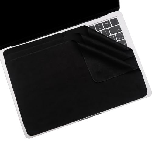 3 Pack Microfiber Liner Cleaning Cloth 13 with Screen Keyboard Imprint Protection, Laptop Keyboard Protector Compatible with MacBook Pro/AIR 13 and MacBook PRO 14-Black