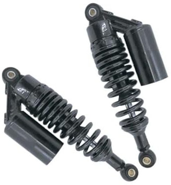 MZEER Hinten Stoßdämpfer Dämpfer Für Suzuki Schwarz Überzug Universal 11 280 MM Frühling 8 MM 1 Paar Hinten Stoßdämpfer Motorrad Stoßdämpfer Federbeine Hinten(Schwarz)