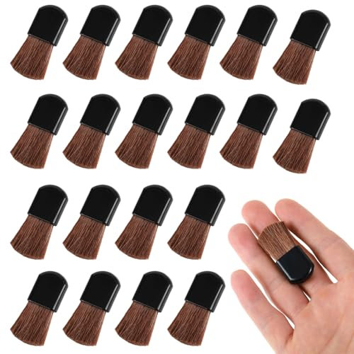 Prasacco 20 PCS Disposable Makeup Brushes, Small Blush Brush for Cheeks Mini Cosmetic Face Blush Brushes Portable Loose Brush Foundation Brush Makeup Brush for Mixing Liquid Cream Cosmetics