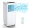 JustSmart Climatizzatore Portatile 7000 BTUs, Condizionatori Portatili 3-in-1, Raffreddamento, Ventilatore 2 Velocità, 36L/Day Deumidificazione, Modalità Sleep, 24H Timer