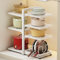 Simcat Adjustable Pots and Pans Organizer under Cabinet, 7-Tier Pan Organizer Rack for Kitchen Cabinet Organizers and Storage (White)
