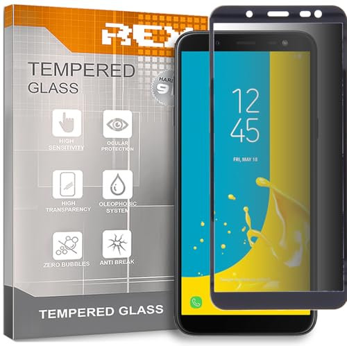 REY Verre Trempé Anti espionnage pour Samsung Galaxy J6 2018, Protecteur d'écran qualité supérieure