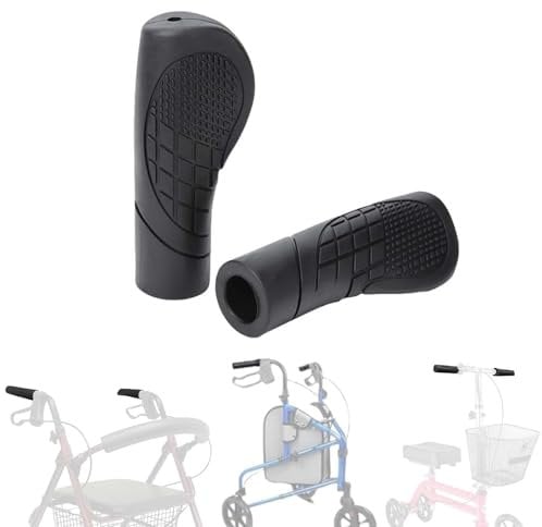 VIDSTW 2 Stück Komfort Rollatoren Handgriffe Universal Rollator Griffbezüge Ergonomisch Geformt Anti-Rutsch Komfortkissen Rollator Zubehör Rollator Handgriff (Innendurchmesser 22mm)