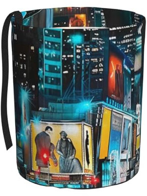 Poubelle de voiture imprimée de peintures de New York, poubelle de voiture étanche, sac poubelle de voiture à suspendre, accessoires de voiture pour femmes, siège de voiture, sac de rangement pliable