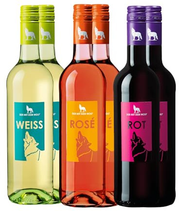 Wolfenweiler Cuvée Wein-Paket SÜSSE WÖLFE - Weißwein, Rosé & Rotwein lieblich - unkompliziert & lecker, ideal als Geschenk, deutscher Wein aus Baden (6 x 0,75l)