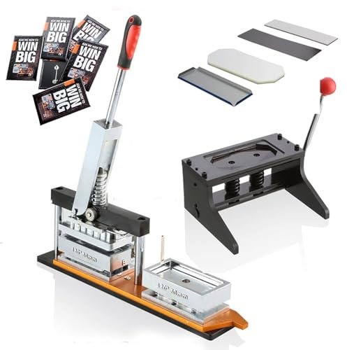 ZJHESXV 120x50mm Photo Magnet Machine, DIY Fridge Magnets Making Machine Kit With Paper Cutter+ 100pcs Component Fridge Magnet, for Decorate Refrigerators Advertising Gift Making Machine