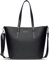 bugatti Ella großer Shopper bag-in-bag, Damen-Handtasche in Saffiano-Art aus Kunstleder, schwarz