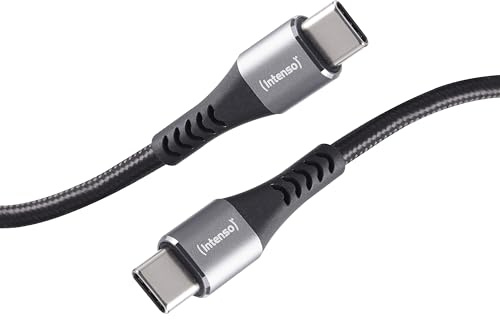 Intenso C315C USB-C auf USB-C Kabel, 60W Schnellladen, 1,5 m, für iPhone, Samsung Galaxy, Macbook, Laptop, iPad, schwarz