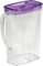 Aqua Crystal Clear Plastic Fridge Jug 2L with Coloured Lid (Purple)