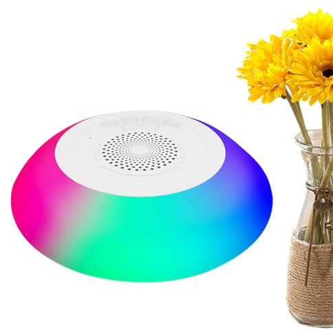 Enceinte lumineuse de douche – Haut-parleur étanche à LED | 8 modes de couleurs pour , haut-parleurs portables de piscine pour musique de jardin