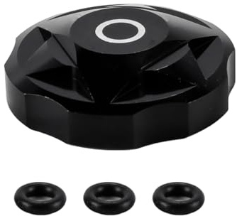 Hoite Fork Air Chamber Cover, Bicycle Suspension Fork, High-Strength Aluminium, Air Gas Valve Cap for MTB (Black)