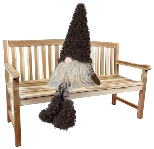 Monopol Christmas Paradise Weihnachtswichtel Kantenhocker 52cm Gnom sitzend Dekofigur braun