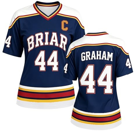Off Campus Hockey Jersey Graham 44 & Logan 22 & Tucker 46 & Di Laurentis 66 Briar U Jersey Shirts Men/Women Unisex Short Sleeve Briar Hockey Shirts Sports Inspired Tshirts Off Campus Merch for Fans