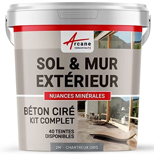 Komplettset – Béton Ciré extérieur – Arbeitsplatte – Feinputz/Sichtbeton.