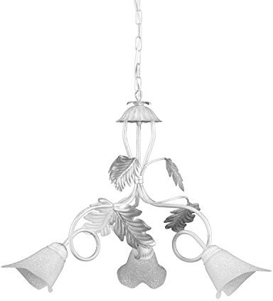 Onli Pendelleuchte 3 flammig E14, 6 W, Weiß/Silber, 40 x 110 cm
