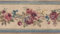Rosa blühende Rosen beige Blumen Tapete Bordüre Retro Design, Rolle 15 'x 8,9 cm