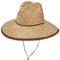 Lipodo Chapeau en Paille Lifeguard Femme/Homme - Made in Italy de Soleil Plage Voyage avec jugulaire, Passepoil Été Printemps-été - Taille Unique Nature
