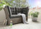 Destiny Palma 2er Bank, Vintage grau, m. Polster anthrazit