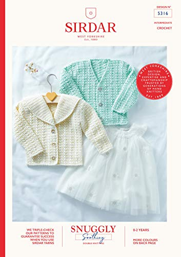 Sirdar Snuggly Soothing DK Crochet Pattern Booklet - 5316 Cardigans