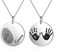 Gaosh Tatsächliche Fingerabdruck ovale Halskette - tatsächliche Handschrift Halskette - Memorial Schmuck - Unterschrift Schmuck - Personalisierter Name Halskette - neue Mutter Geschenk (Silver)