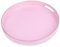 Simmer Stone Round Plastic one Decorative Tray, Round Plastic with Handles, Modern Vanity and Serving for Ottoman, Coffee Table, Kitchen and Bathroom, Size 13, Pink
