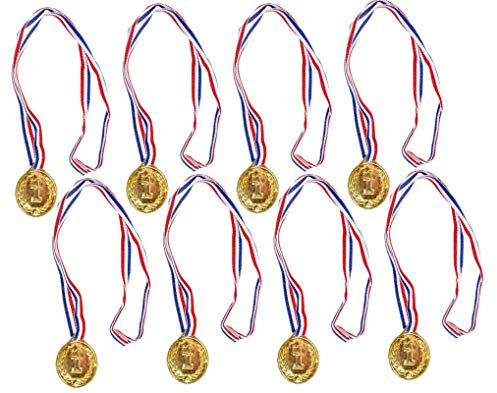 jameitop® 8 X Goldmedaille/Sieger Medaille für Sport/Kindergeburtstag