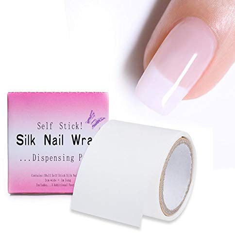 Bande de réparation en soie pour ongles - Facile à découper - Pour gel UV et acrylique - Extension en fibre de verre
