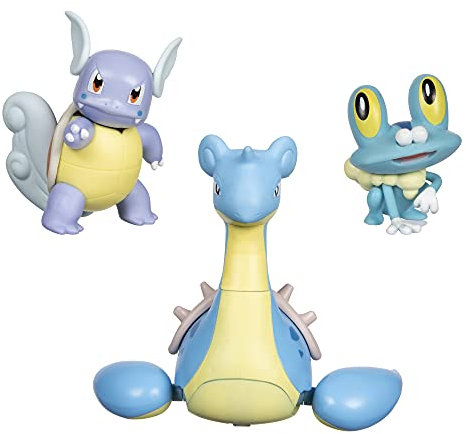 Pokémon Pokemon Battle Figure, Water-Type Theme 3 Pack with 4.5-inch Froakie, 3-inch Wartortle Figure, 2-inch Froakie - Toys for Kids Fans - Amazon Exclusive
