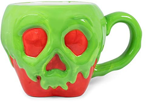 Disney Tazza in ceramica scolpita con mela velenosa della Regina del Male | Contiene 590 ml