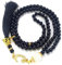 Ramadan24 Muslim Gebetskette mit 99 Perlen, Schwarz, Unisex, Kette, 42 cm, Acryl, Edelstahl, Klassisch, Perle, Tespih Tesbih Misbaha Subha, Ramadan, Eid, Hochzeit, Geschenk