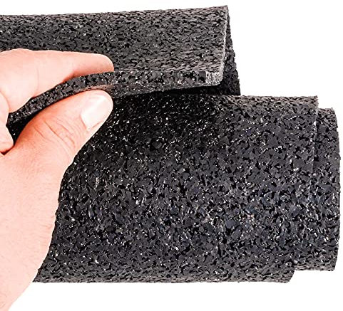 ANRO Antivibrationsmatte Antirutschmatte Bautenschutzmatte Gummimatte Antivibrationsmatte Regupol 200x80cm 0,5cm Stark