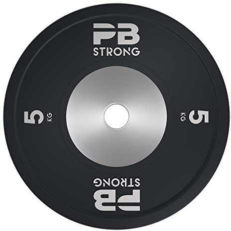 PERFORMBETTER+ PB Strong Wettkampf Hantelscheiben gummiummantelt, Langhantel Gewichte, Gewichtscheiben mit 50mm Innendurchmesser 2,5-25kg (1 STK)