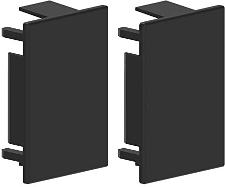 Habengut | Endkappen für die Montage des Kabelkanals 40x60 mm, Schwarz