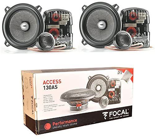 KIT Set pour Focal Access 130AS 1 kit 2 Voies de 13 cm 130 mm 5 de diamètre, 50 Watts rms 100 Watts Max, 4 ohm, 90 DB, 2 woofers, 2 tweeters, 2 crossovers, kit Paire