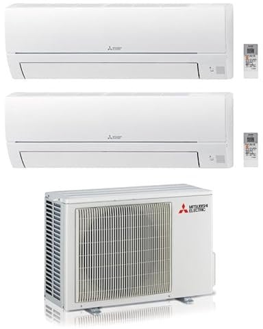 Climatizzatore Dual Split 12000 + 9000 Btu, Inverter, Classe A++/A+ MSZ-HR25 + HR35VF + MXZ-2HA50VF