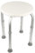 Tabouret de Douche réglable en Hauteur siège de Douche Ergonomique Pieds antidérapants Charge Max. 136 Kg alu HDPE Blanc (32 * 32 * 36-54cm)