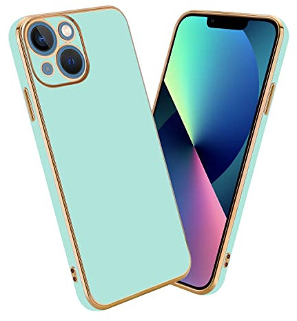 Cadorabo Hülle kompatibel mit Apple iPhone 14 Schutzhülle TPU Silikon Case Liquid Design mit Kameraschutz Slim Kratzfest Weiche Gummi mit Rundumschutz Case Hülle für iPhone 14 in Grün