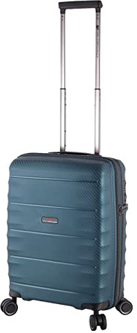Von Cronshagen Reisetrolley Balto | Stabiler Hartschalen Koffer in verschiedenen Größen | 4 leichtlaufende Doppelrollen | 3-stelliges TSA-Zahlenschloss (Green, S - Handgepäck 55cm)