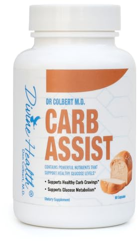Dr. Colbert, MD Carb Assist | by Divine Health | Berberine | Alpha Lipoic Acid | Chromium | 60 Capsules