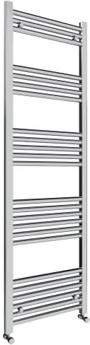 500x1600mm Towel Warmer Flat, Wall Mounted Chrome Plated Steel Bathroom Towel Rail Radiator, Suitable for Central Heating, Electric and Dual Fuel