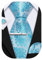 Barry.Wang Herren-Krawatten, 8 cm, Seide, Paisleymuster, Blumenmuster, Einstecktuch, Manschettenknöpfe, Krawattenklammer für Hochzeit, Business, Party, klassisch, Hellblaue Blume, Einheitsgröße