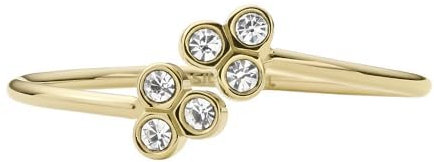 Fossil Damenring Sadie Trio Glitz Edelstahl goldfarben, JF041147107