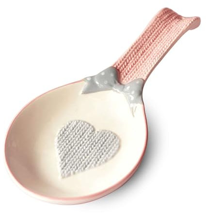 Portacucchiaio Per Piano Cottura, Poggiamestolo Per Bancone Da Cucina, Poggia Cucchiaino Da Caffè, Portacucchiaio Da Cucina, Riposo Per Utensili-rosa-24x11.5x2.5cm