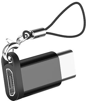 jojofuny Usb Type c Adapter Keychain Converter for Micro Usb to Usb-c Male Black Portable Charging and Data Transfer Accessories