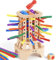 Montessori Spiel Brettspiel aus Holz, Eiffelturm Würfelspiel mit Stäben und Würfel, Spielzeug ab 3 4 5 6 Jahren Jungen Mädchen, Kinder Feinmotorik Spiele Familienspiel Gesellschaftsspiel für 3-8