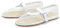 Adrizzlein Mesh Ballet Flats for Women Fishnet Ballerina Flats Buckle Strap Mesh Ballet Shoes Wide Width Casual Summer Dress Flat Shoes, White, 9 UK