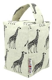 The Wheat Bag Door Stop, Handmade Home Decoration Farmhouse Style - Black/White Giraffe