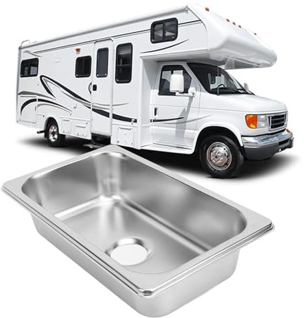 Lavello Bagno Rettangolare per, Lavello Lavabo a Vasca Singola in Acciaio Inossidabile 304, Lavello Incasso per con Foro di Scarico 40 Mm per (Disegno