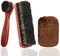 2 PCS Schuhbürsten Set Rosshaar Schuhbürste Polieren Rosshaarbürste Schuhe Schuhputzbürste Nubukleder Bürste mit Schuhtuch