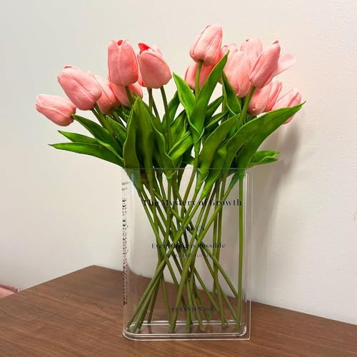 Buch Vase,Deko Vase,Vase Klein Acrylique, Transparent Buchvase,7,8 X 6,3 X 1,69 inch, Vase Buch,Vase Livre Transparent Klein,FüR Hotel-, BüRo-, Firmen-, Haus- Und Andere DekorationsanläSse